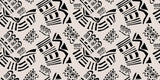 Monochrome Tribal Personalised Wallpaper