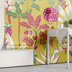 Tapet personalizat bohemian explozie stil tropical energie exotica culori vibrante paradise tropical tropicana