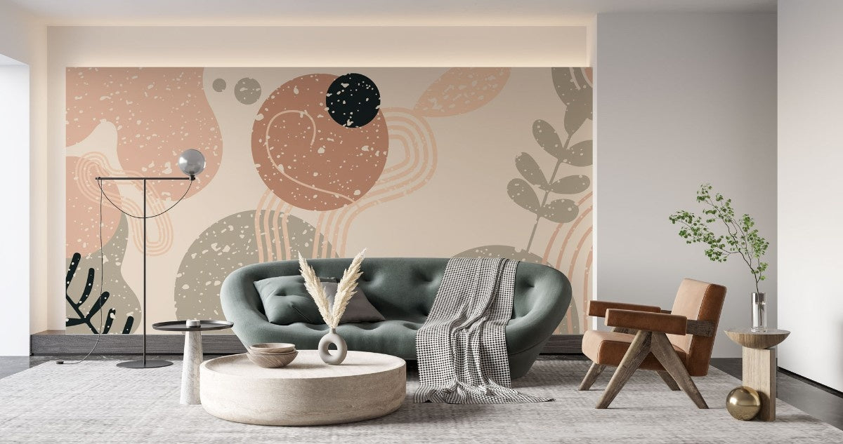 Tapet personalizat bohemian arta pastelata delicatete nuante spirit liber boemie decor calm artistic pastel boho art