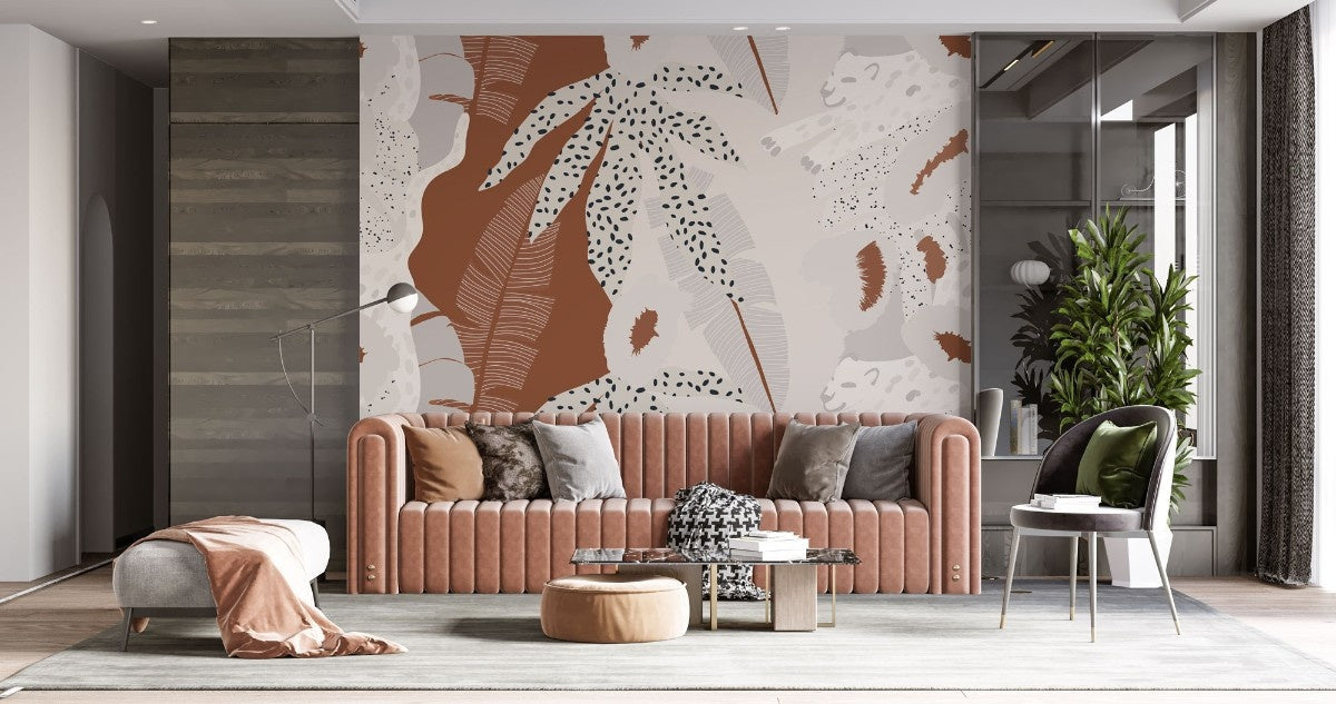 Tapet personalizat bohemian abstractie lut rustic textura autenticitate pamant design artistic modern rustic clay abstraction