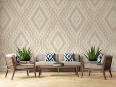 Tapet personalizat bohemian motive aztece nuante crem eleganta farmec etnic subtil decor sofisticat autentic cream aztec