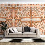 Tapet personalizat bohemian templu portocaliu mister caldura destinatii indepartate nota exotica spirituala decor the orange temple
