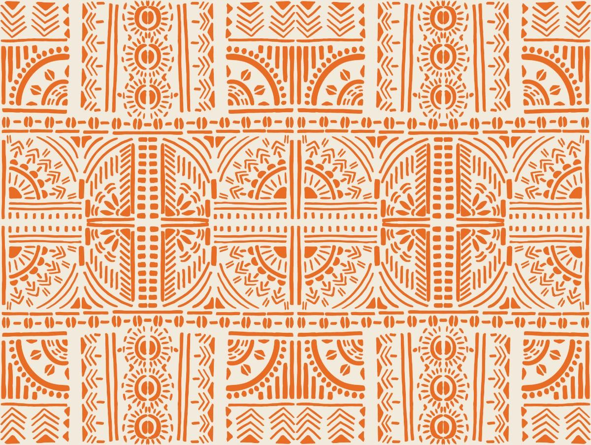 Tapet personalizat bohemian templu portocaliu mister caldura destinatii indepartate nota exotica spirituala decor the orange temple