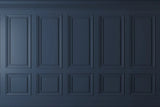 Tapet personalizat arhitectural walls cu ancadramente de perete in nuante de albastru inchis deep dark blue