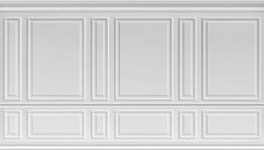 Tapet personalizat arhitectural walls cu ancadramente de perete albe clasice white deco