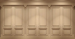 Tapet personalizat arhitectural walls cu ancadramente de perete bej cu accente de lumini spotlight