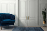 Tapet personalizat arhitectural walls cu ancadramente de perete si usi in nuante de gri deschis light grey doors