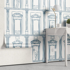 Tapet personalizat arhitectural walls cu ancadramente de perete cu sculpturi ilustrate sketch sculptures