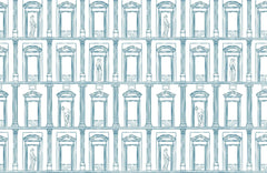 Tapet personalizat arhitectural walls cu ancadramente de perete cu sculpturi ilustrate sketch sculptures