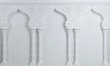 Tapet personalizat arhitectural walls cu arabescuri albe marocane white arabesque