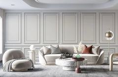 Fototapet personalizat arhitectural walls cu ancadramente de perete albe clasice white border