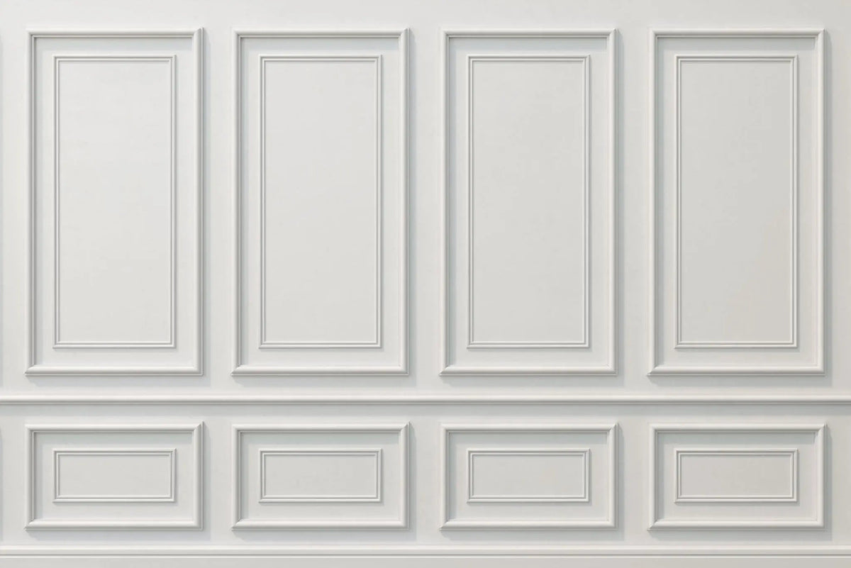 Fototapet personalizat arhitectural walls cu ancadramente de perete albe clasice white border