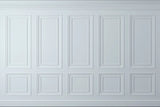 Tapet personalizat arhitectural walls cu ancadramente de perete in nuante de albastru deschis baby blue