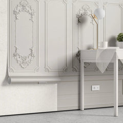 Tapet personalizat architectutral walls cu ancadramente albe si rame de oglinzi white mirror
