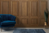 Tapet personalizat architectutral walls cu ancadramente din lemn masiv de nuc aspect luminos gentleman