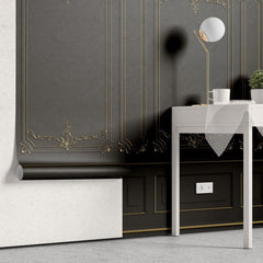 Tapet personalizat arhitectural walls design rafinat nuante negru aspect sofisticat modern profunzime stil incapere refined black