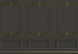 Tapet personalizat arhitectural walls design rafinat nuante negru aspect sofisticat modern profunzime stil incapere refined black