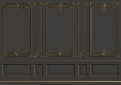 Tapet personalizat arhitectural walls design rafinat nuante negru aspect sofisticat modern profunzime stil incapere refined black