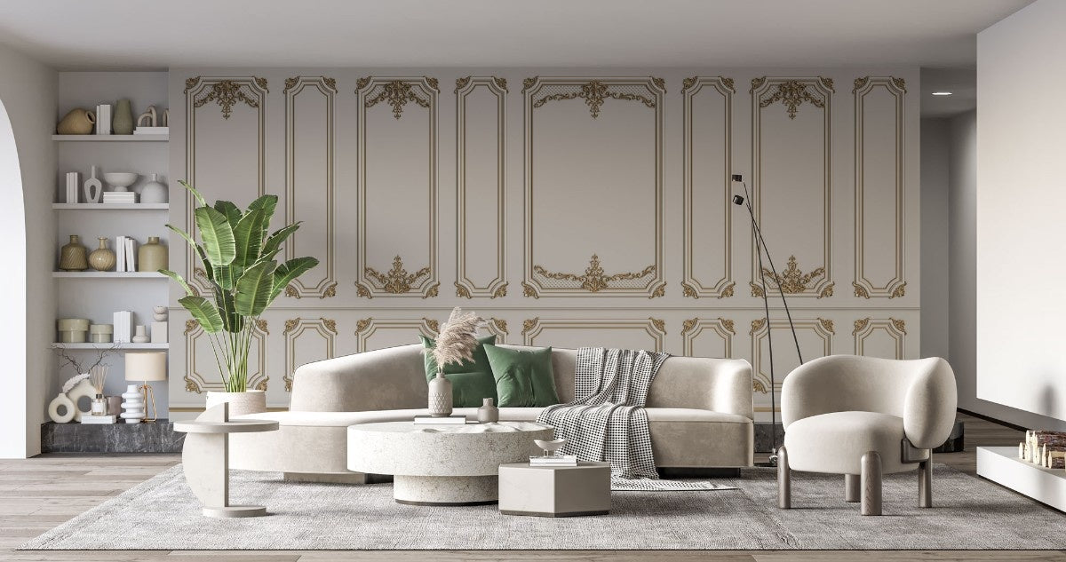 Tapet personalizat arhitectural walls lambriu regal eleganta grandoare stil clasic pereti declaratie impresionanta royal wainscot