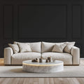 Tapet personalizat Architectural Walls cu panouri decorative din lemn in nuante de negru - DARK GREY WAINSCOT