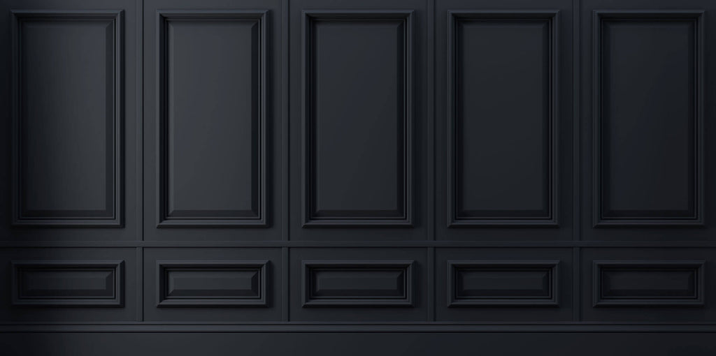 Tapet personalizat Architectural Walls panouri decorative in nuante de negru si lumini - BLACK PANELING