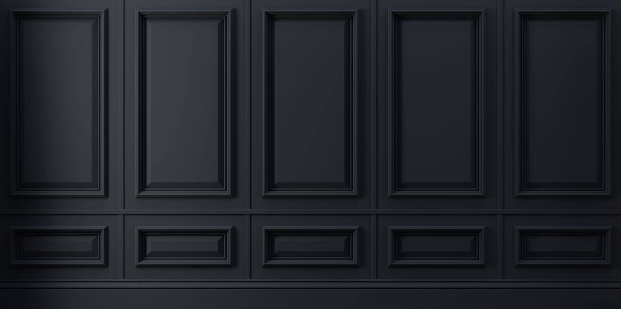 Tapet personalizat Architectural Walls panouri decorative in nuante de negru si lumini - BLACK PANELING