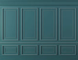 Tapet personalizat Architectural Walls cu panouri decorative in nuante turcoaz - TURQUOISE WAINSCOT
