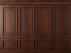 Tapet personalizat Architectural Walls cu panouri decorative din lemn de nuc rosiatic - RED WOOD WAINSCOT