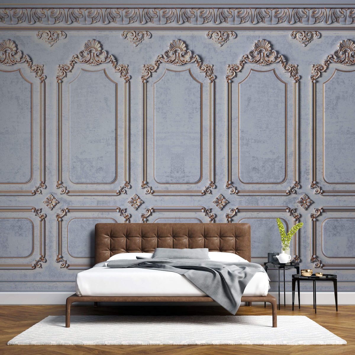 Tapet personalizat Architectural Walls cu rame decorative vintage elegant - CINDERELLA ROYAL
