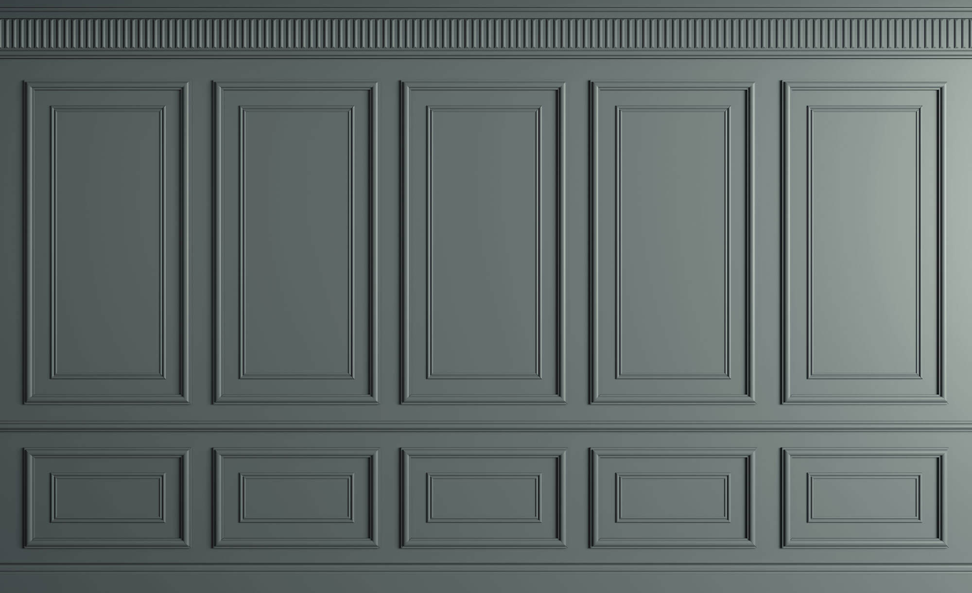 Tapet personalizat Architectural Walls cu panouri decorative in nuante vernil - BITTER SAGE