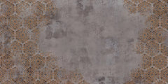 Tapet retro & vintage cu arabescuri aramii in stil vintage pe fundal inchis bronze arabesque