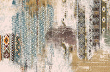 Tapet personalizat retro & vintage cu motive aztece colorate in stil retro retro aztec
