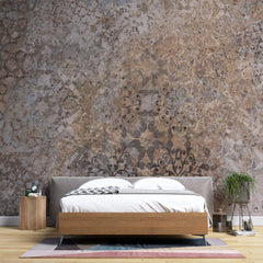 Tapet Personalizat Retro Vintage cu elemente abstracte de mosaic floral - VINTAGE PSYCHEDELIC