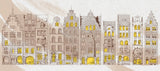 Tapet personalizat cu fatade de cladiri de inspiratie victoriana victorian facade