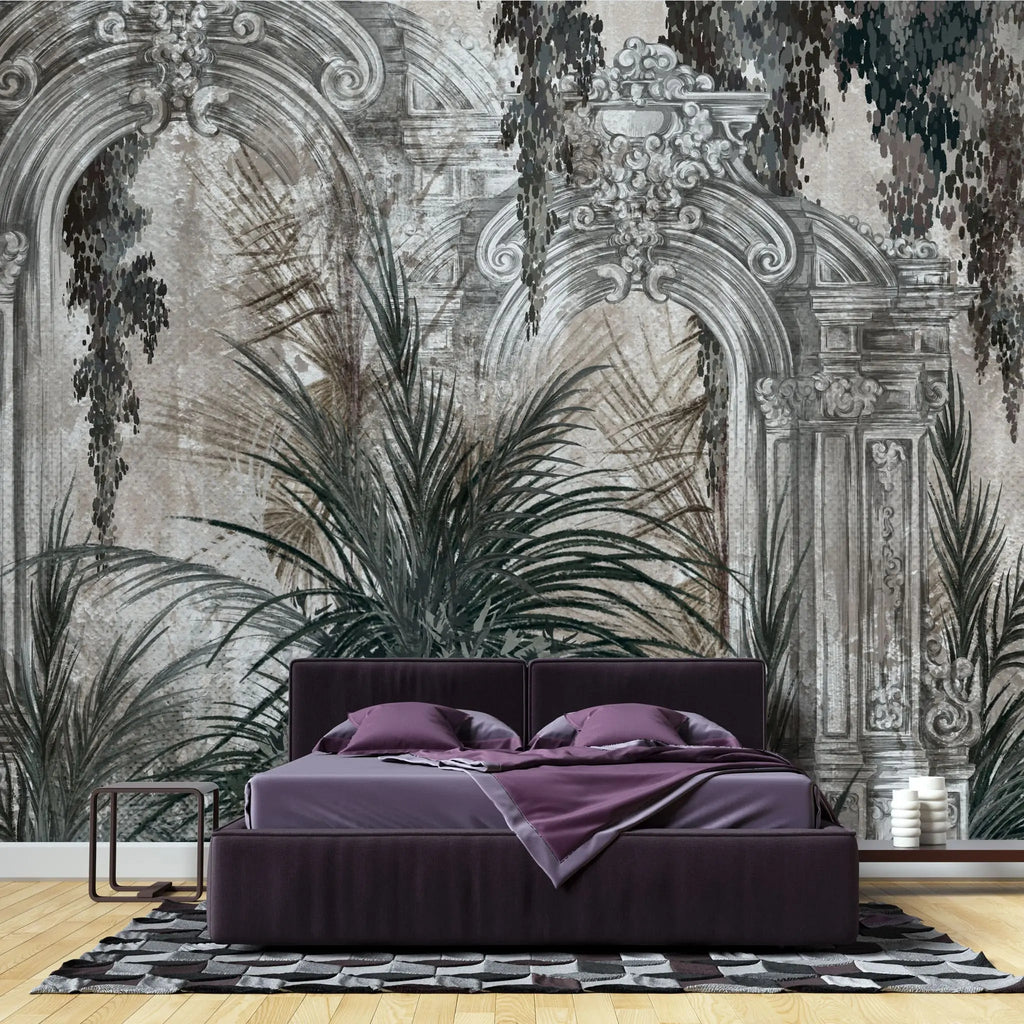 Tapet personalizat victorian cu gradina salbatica intunecata victorian wild garden