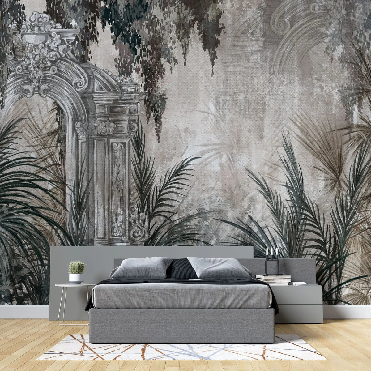 Tapet personalizat victorian cu gradina salbatica intunecata victorian wild garden