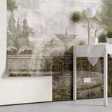 Tapet personalizat victorian cu fantana intr o gradina in stil victorian the fountain