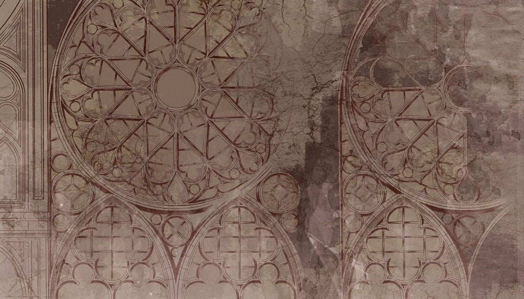 Tapet personalizat victorian arhitectura gotica element dramatism maretie detalii complicate atmosfera inspirata castele vechi goth architecture