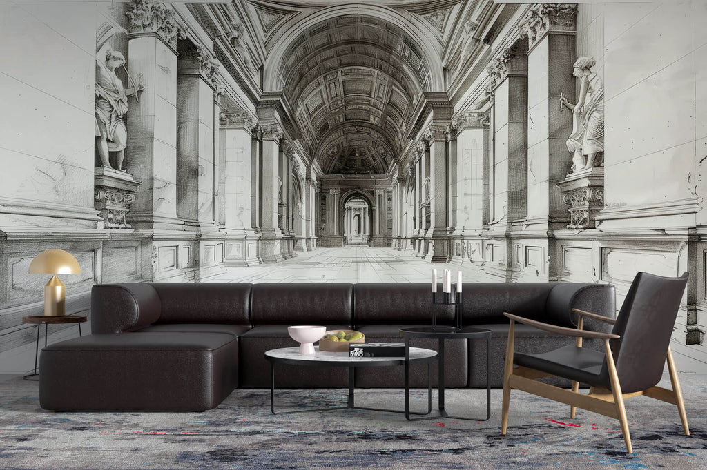 Tapet Personalizat Victorian cu holul arhitectural al unei cladiri in stil neoclasic - NEOCLASSICAL GRANDEUR