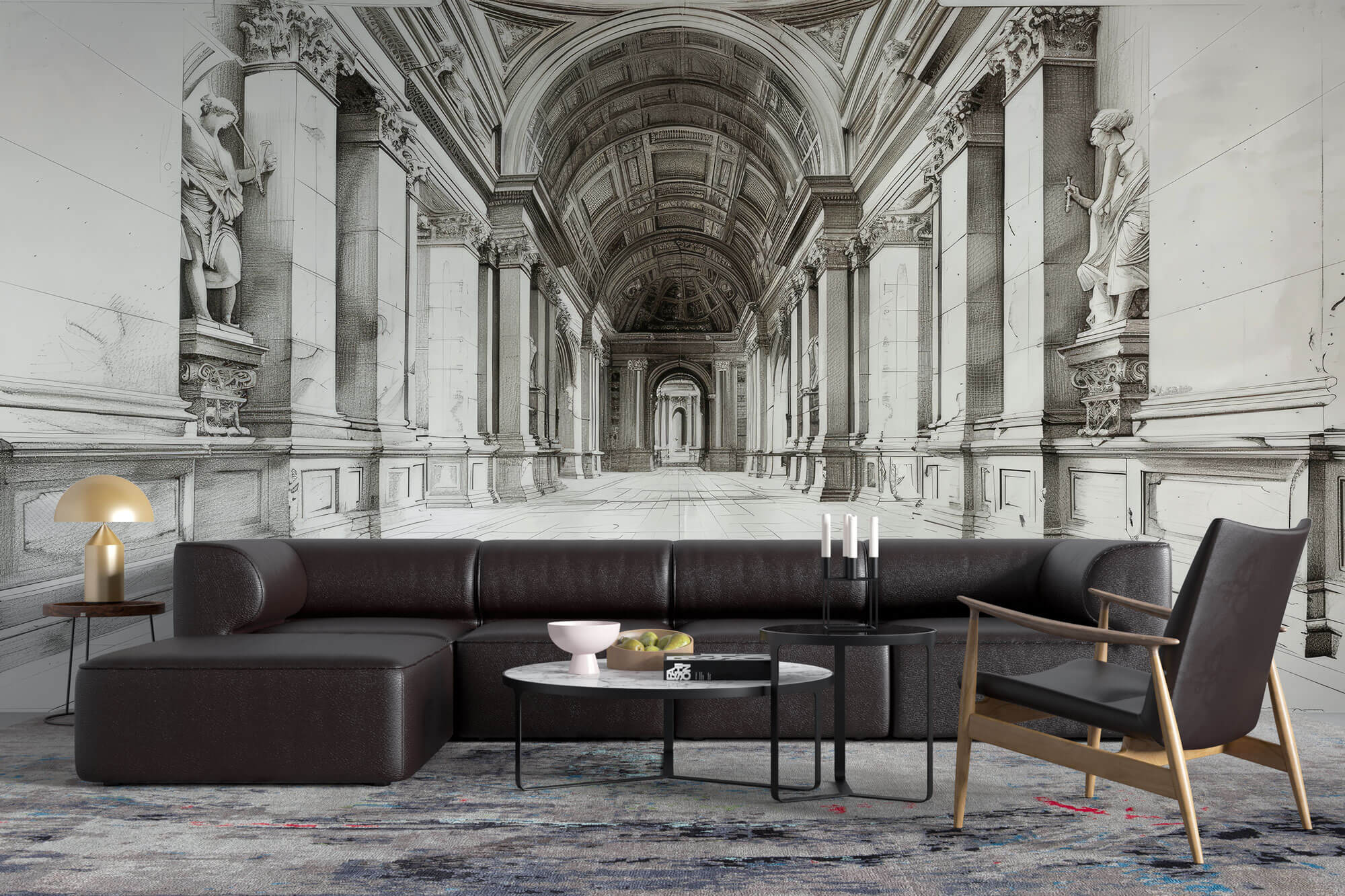 Tapet Personalizat Victorian cu holul arhitectural al unei cladiri in stil neoclasic - NEOCLASSICAL GRANDEUR