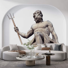 Fototapet Personalizat Victorian cu statuia lui Poseidon - POSEIDON'S SCULPTURE