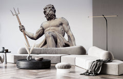 Fototapet Personalizat Victorian cu statuia lui Poseidon - POSEIDON'S SCULPTURE