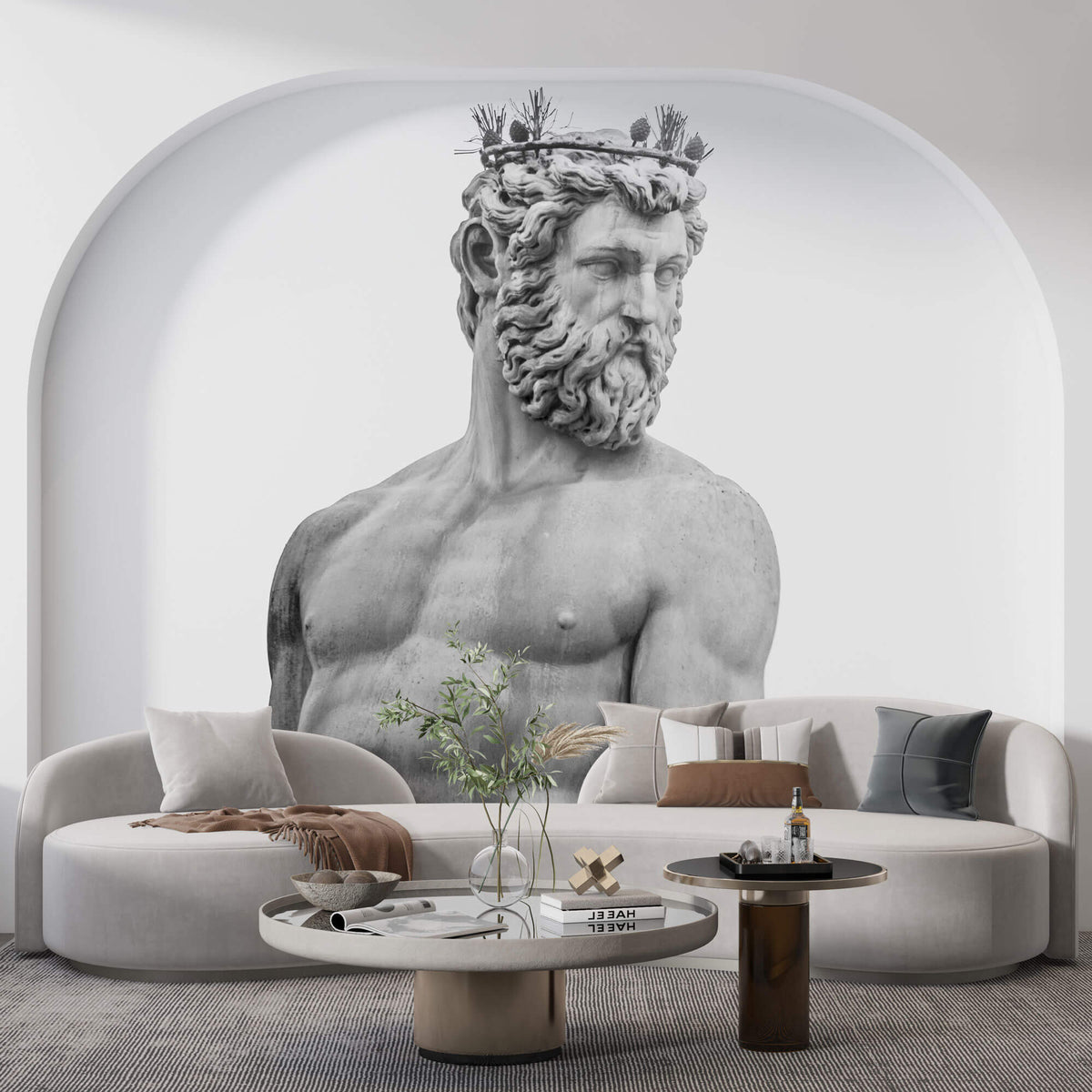 Fototapet Personalizat Victorian cu statueta Zeului Neptun - NEPTUNE GOD