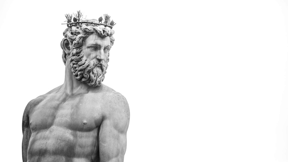 Fototapet Personalizat Victorian cu statueta Zeului Neptun - NEPTUNE GOD