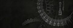 Tapet Personalizat Victorian cu schite cu bijuterii cu pietre pretioase - JEWELLERY BLACK SKETCH