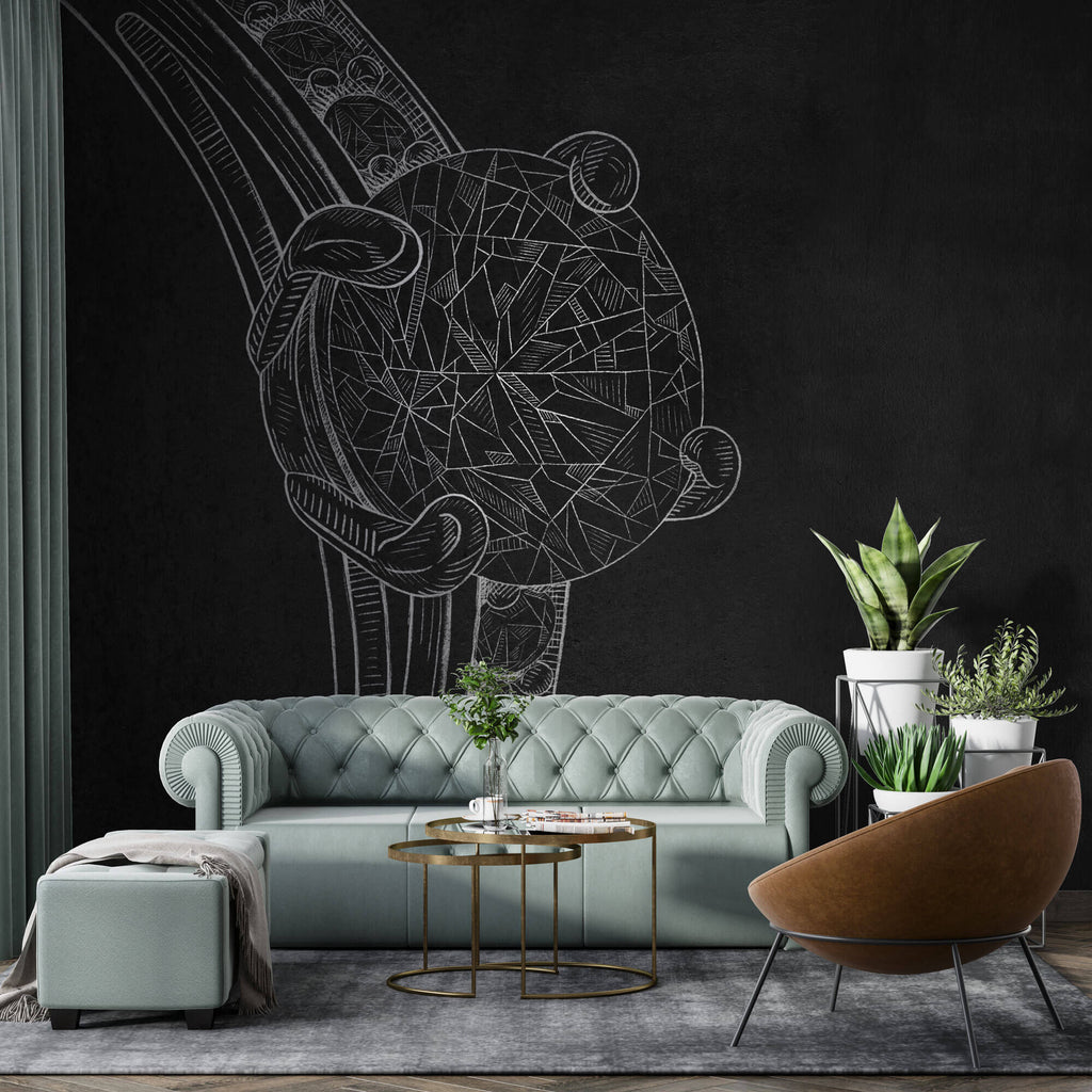Tapet Personalizat Victorian cu schite cu bijuterii si inel cu diamant - THE BLUEPRINT OF BEAUTY