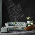 Tapet Personalizat Victorian cu schite cu bijuterii si inel cu diamant - THE BLUEPRINT OF BEAUTY