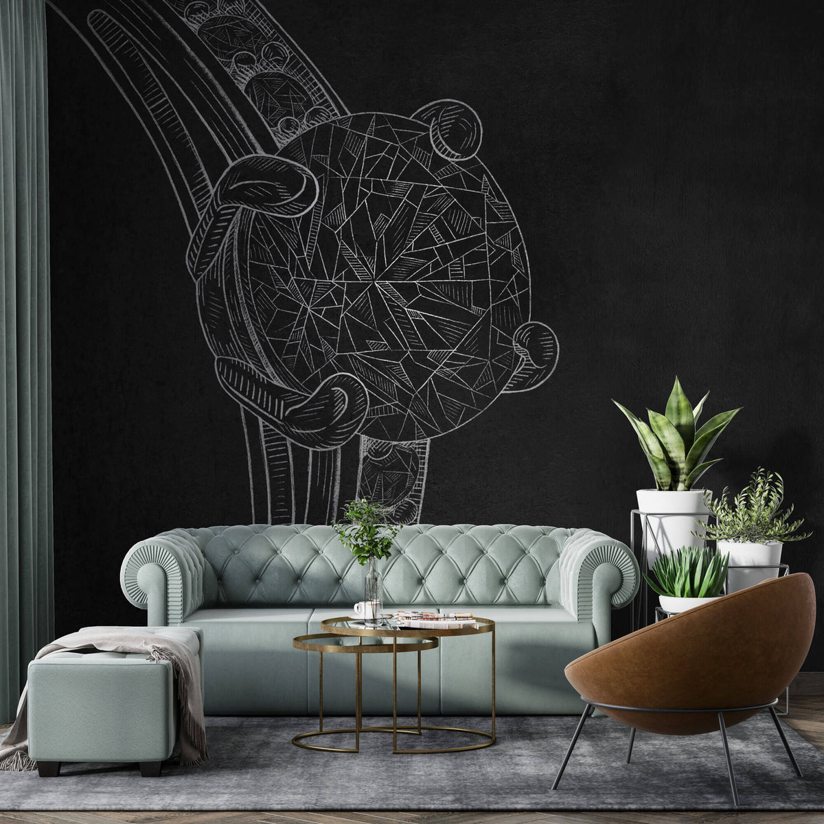 Tapet Personalizat Victorian cu schite cu bijuterii si inel cu diamant - THE BLUEPRINT OF BEAUTY