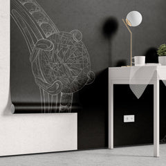 Tapet Personalizat Victorian cu schite cu bijuterii si inel cu diamant - THE BLUEPRINT OF BEAUTY