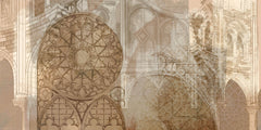 Tapet Personalizat Victorian cu arhitectura gotica - GOTH SKETCH CATHEDRAL